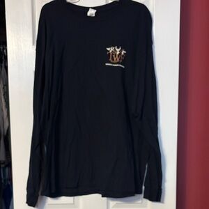 Gildan TWF Black Long Sleeve Men's Tee with Logo 2XL